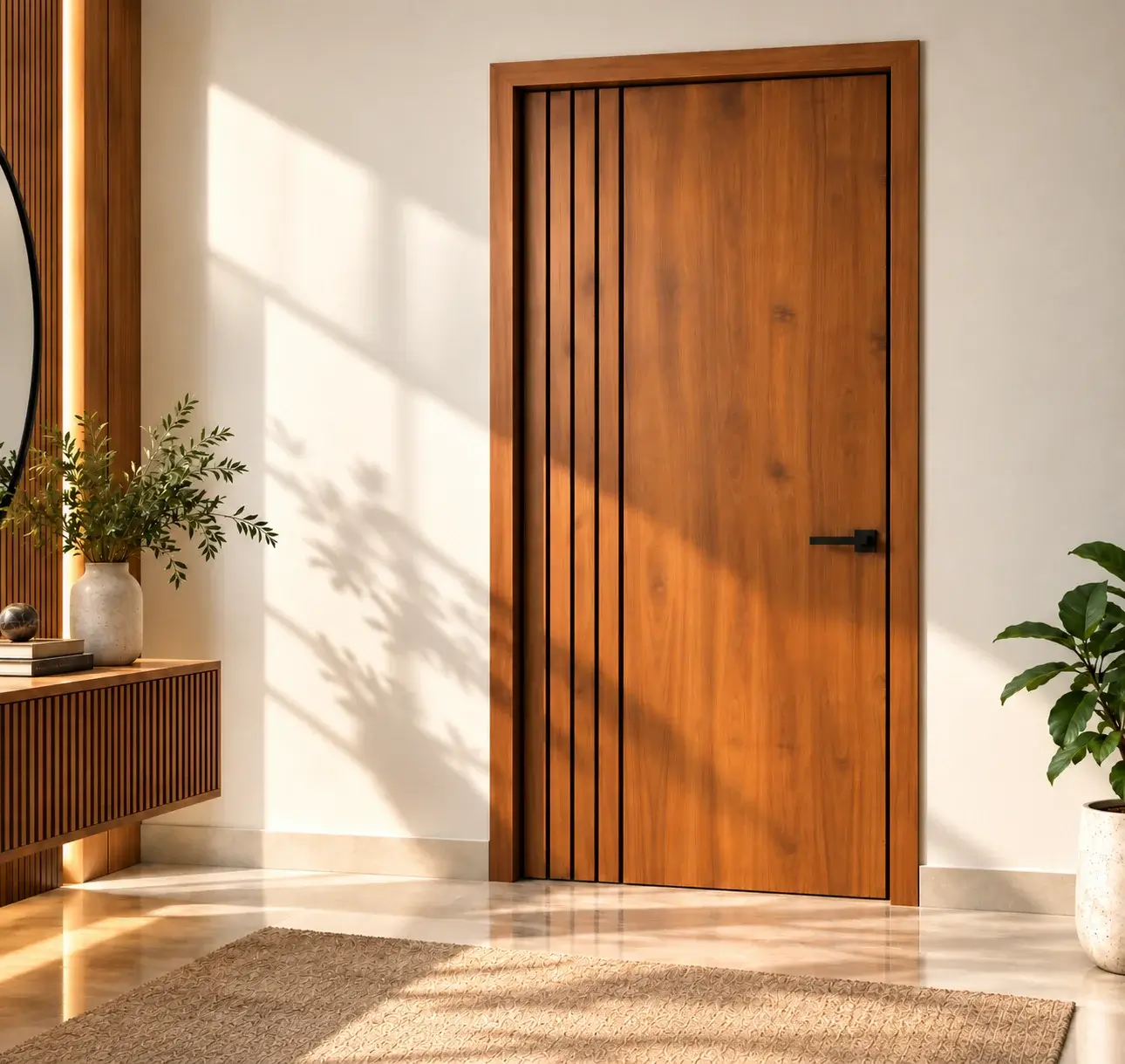 Action TESA engineered wood door in a contemporary interior